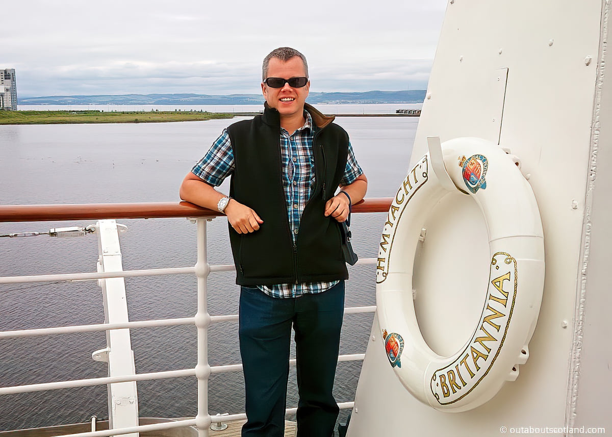 Craig Neil at the Royal Yacht Britannia