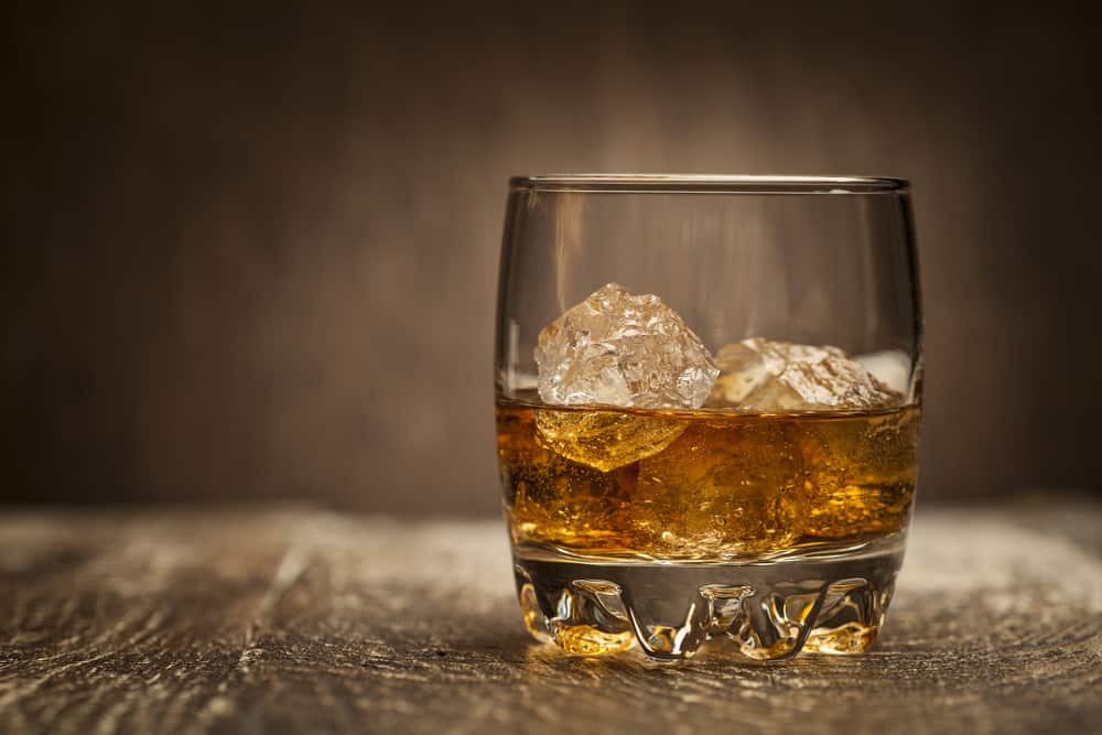 Scotch whisky and ice