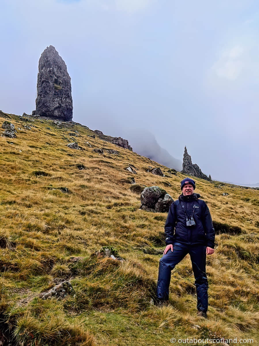 Craig Neil at the Old Man of Storr, Skye