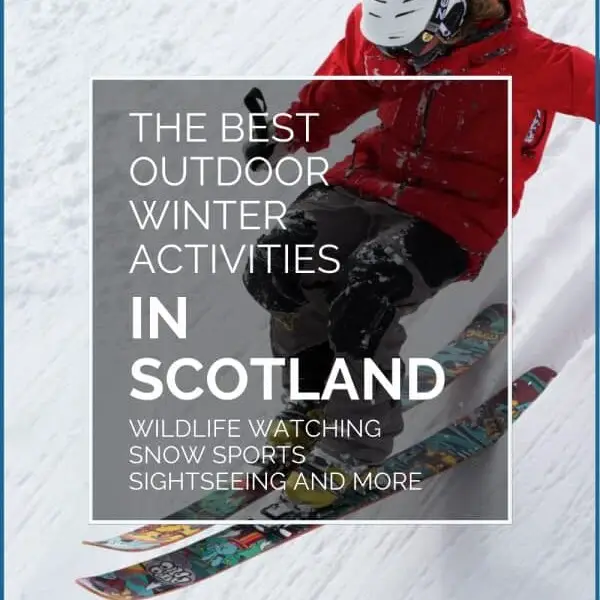 Outdoor winter activities Scotland pin