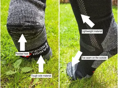 DANISH ENDURANCE 3 Low Cut Outdoor Hiking Socks in Merino Wool, Women &  Men, 3 Pack